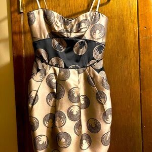 BCBG MAX AZRIA strapless silk cocktail dress